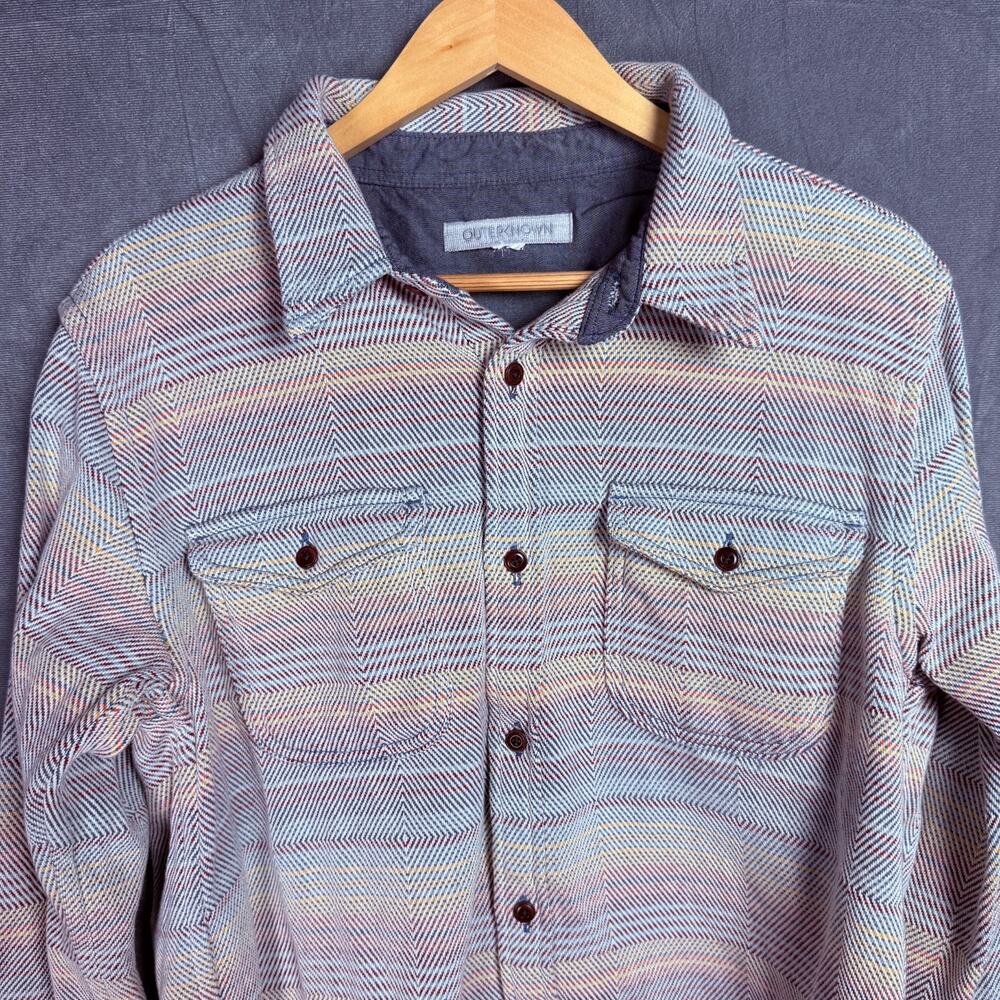 Outerknown Multicolor Striped Casual Button Down … - image 15